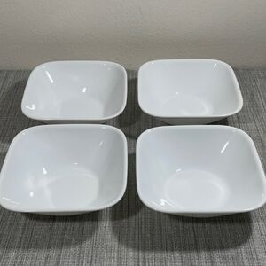 Corelle White Square Bowls (4)